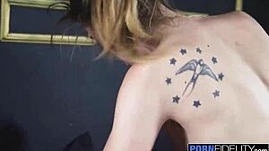 french whore chokes hard on a massive cock during sloppy play