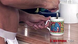 Stacey Saran in a 3-Way Blowjob Session