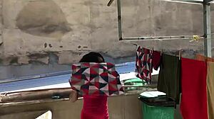 Feeling The Passion In Laundry Room Fucking With Ebony Teen