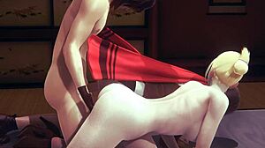 Hingeki no kyojin hentai - annie leonhart in a threesome with mikasa - japanese asian manga anime game porn