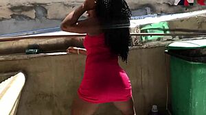 Feeling The Passion In Laundry Room Fucking With Ebony Teen