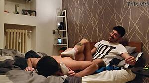 Want to see a hot gay blowjob in bed?