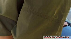 Cute blonde honey marilyn moore in uniform gives outdoor blowjob and facial