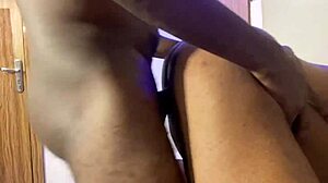 Ebony enjoys a relaxing massage session