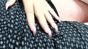 Clear Purple Nails Handjob Leading To Cumshot!