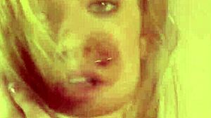 Hot Blonde Whore Masturbates Intensely On Desk Top