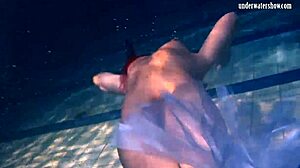 underwater teen bulava lozhkova shows big boobs and ass