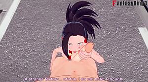 Wow! Momo Yaoyorozu Blowjob And Titjob In Streets Pov