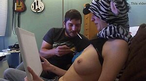 Boldly Painting My Big Tits Then Using Them To Paint