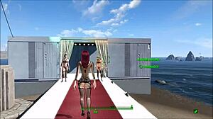 Fallout 4 fashion show in sexy lingerie