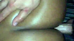 Ebony girlfriend bends over for intense doggystyle