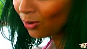 I see the babe's pussy pleasured intensely