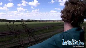 Leila Babe Teasing Outdoors Nude with Big Tits and Ass