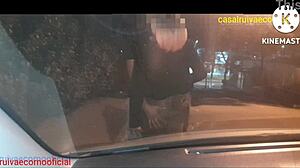 i fuck my slut in the street while husband films and jerks in car