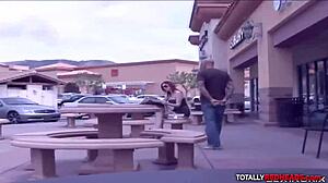 Bald stud fucks slutty redhead with natural tits