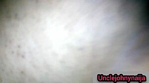 Ebony Babe Rides Unclejohny's Cock in Intense Pussy Session