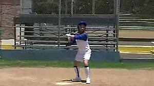 I watch little April rub her pussy after baseball, teasing me so much.