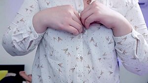 Beautiful asian teen teases nipples with ice in fetish play