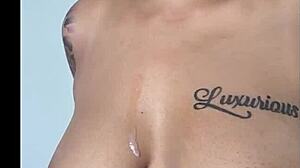 stellaahsia gets taped up and left with a massive cumshot