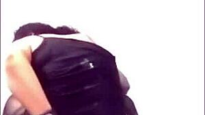 Peruvian woman stretches with toy in bizarre scene