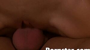 hot abby cross watches cum fly from cock onto shaved pussy