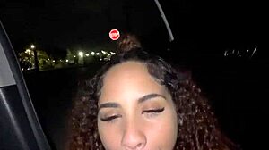 Met a fan and sucked his big dick outside