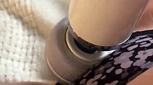 Intense Hitachi toy pleasure for this redhead amateur during masturbation.