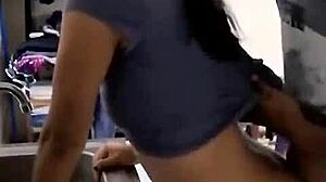 a pretty mexican amateur brunette gets fucked hard while washing dishes in her kitchen, surrounded by latina amateurs