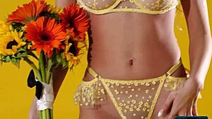 asian teen kelly lu feels excited exposing her pierced nipples in a sensual striptease