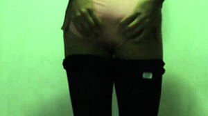 Mexican Gay Amateur Dancing Seductively While Crossdressing on Webcam