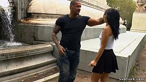 bound small tits slave banged outdoors