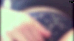 Wet Shaved Pussy Pissing in Black Lace Panties - Intimate Sex Tape