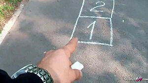 Petite 18-Year-Old German Schoolgirl Convinced to Give Blowjob for Cash at Playground