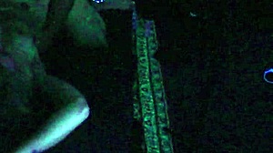 Blonde Carrie in Intense Blacklight Fetish Sex with Bold Actions