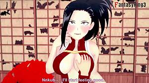 Momo Yaoyorozu Sucks Fat Cock in Boku No Hero POV