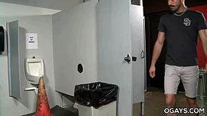 gay gloryhole fuck in the toilet stall