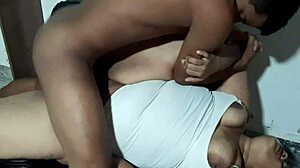 Mature BBW Brunette Gets Fucked in Living Room with Cum on Pussy