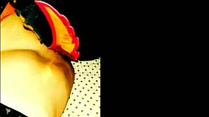 Two friends enjoying a homemade video.