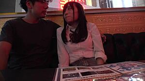 omg, this asian babe gets soaked just from a neck touch... idol looks!