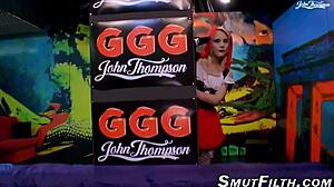 German Woman Sucking Bukkake Cum in Mouth