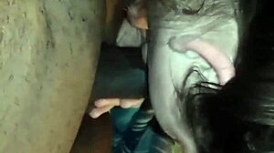 Big ass black girl rides cock POV