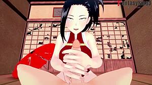 Momo Yaoyorozu Sucks Fat Cock in Boku No Hero POV