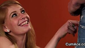 eat that cum off her face