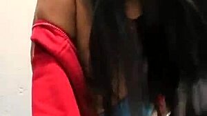 mexican couple fucking in the bathroom in front of the mirror