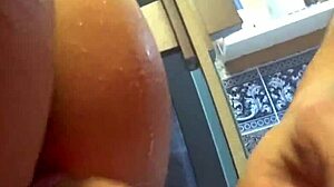 Fucking a beauty in the shower, she jerks me off then we try different poses