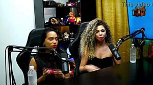 i'm dani motta showing my natural tits, and the presenter got so turned on - full podcast on sheer red