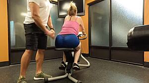 Sexy Thick Booty Milf Danni Jones Stretched Wide by Bull Gym Trainer!