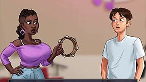 Summertime Saga Part 2: Petite Anime Girl Gives Handjob And Cumshot Outdoor.