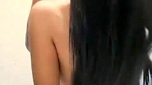 mexican couple fucking in the bathroom in front of the mirror