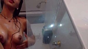big ass latina wants her ass fucked in the bathroom while masturbating on webcam